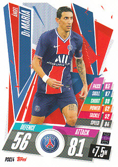 Angel Di Maria Paris Saint-Germain 2020/21 Topps Match Attax CL #PSG14